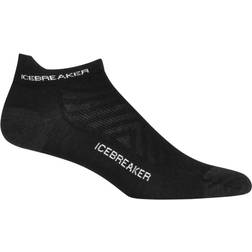 Icebreaker Women's Run Ultralight Micro Sock Snow Black/Snow