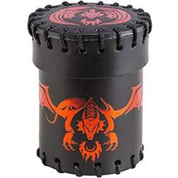Q Workshop Flying Dragon Black & red Leather Dice Cup
