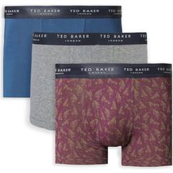 Ted Baker Cotton Trunks - Zwart/Blauw Katoen