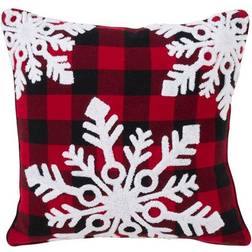 Saro Lifestyle Buffalo Snowflake Complete Decoration Pillows Red (45.72x45.72)