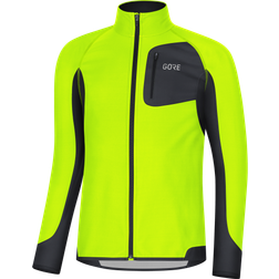 Gore R3 Partial WindStopper T-shirt Men - Neon Yellow/Black