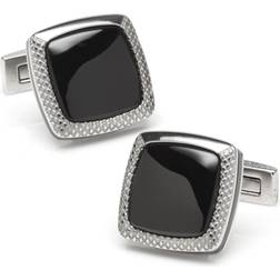 Onyx Cushion Stainless Steel Cufflinks