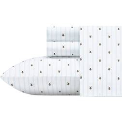 Poppy & Fritz Bumble Bees Underlakan Vit (259.08x228.6cm)