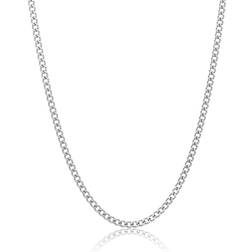 Adornia Cuban Curb Chain Necklace - Silver