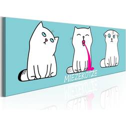 Artgeist Miezekotze Cat Trio Blue 120x40 sp. z o. o Tavla