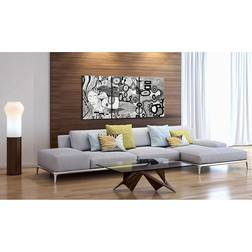 Arkiio Handmålad Silver Kiss 120x60 Tavla