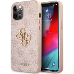 Guess iPhone 12 Pro Max Cover Metal Logo Lyserød