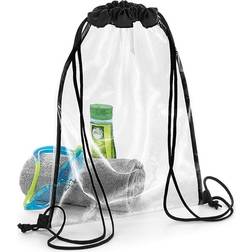 BagBase Clear Gymsac (One Size) (Clear/Black)