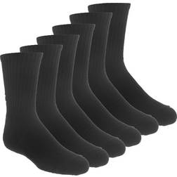 Under Armour Kid's Training Cotton Crew Socks 6-pack - Black