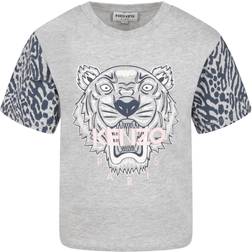 Kenzo Girl's Tiger T-shirt - Pearl Grey (K15491-A07)