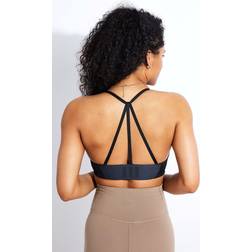 Adidas Yoga Earth 3 stripe light-support sports bra in