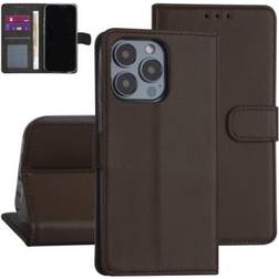 Skal-man Plånboksfodral iPhone 13 Pro Brun med Ställ
