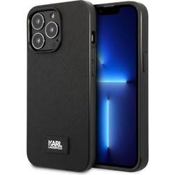 Karl Lagerfeld Saffiano Plaque Fodral till iPhone 13 Pro Svart