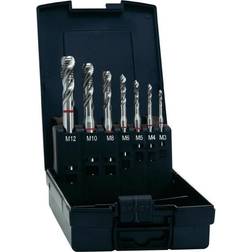 Exact 7-PCS. HSSG-E machine thread drill set red ring DIN371 43694 Thread type M3 M12