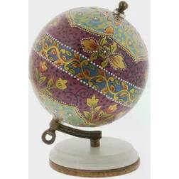 Litton Lane Modern Decorative Globe in Magenta Globe 5"