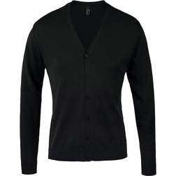 SOLS Mens Golden V Neck Cardigan (Black)