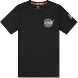 Alpha Industries Nasa Logo Black Tee Short Sleeve - Noir