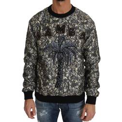 Dolce & Gabbana Samba Jacquard Palm Tree Sweatshirt Multicolor