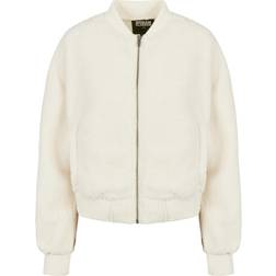 Urban Classics Överdimensionerad Sherpa Bomberjacka - Vit