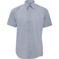 Russell Athletic Collection Mens Short Sleeve Easy Care Tailored Oxford Shirt (17.5inch) (White)