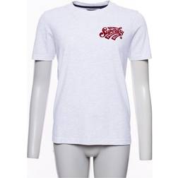 Superdry Script Style College Flocked T-Shirt