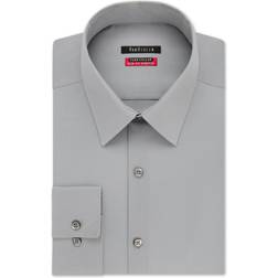 Van Heusen Slim-Fit Flex Collar Stretch Solid Dress Shirt - Grey Mist