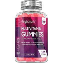 WeightWorld Multivitamin Gummies Natural Ingredients And Strawberry Flavor 120 pcs