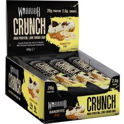 Warrior Dark Chocolate Peanut CRUNCH 12 Bars Protein Supplements 12 Stk.