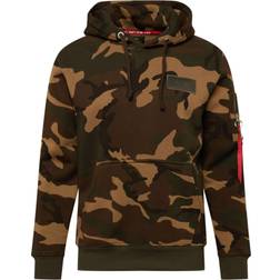 Alpha Industries Sweatshirt mørkebrun lysebrun choko khaki