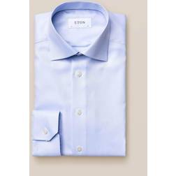 Etón Chemise bleu clair en twill texturé