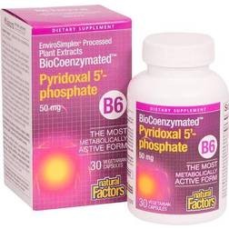 Natural Factors BioCoenzymated Pyridoxal 5'-phosphate 50 mg 30 Vegetarian Capsules