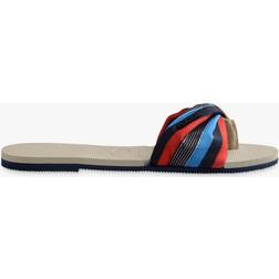 Havaianas Women's Saint Tropez Sandals Beige/Navy 6/7 6/7