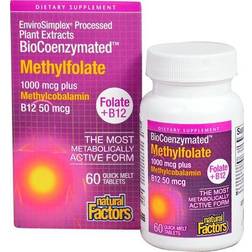 Natural Factors BioCoenzymated Methylfolate 1000 mcg 60 Tablets 60 stk