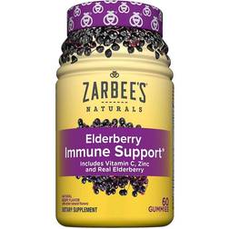 Zarbees Naturals Elderberry Immune Support Gummies Natural Berry 60ct