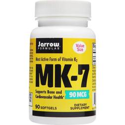 Jarrow Formulas MK-7 for Bone and Cardiovascular Health 90 mcg. 90 Softgels 90 pcs