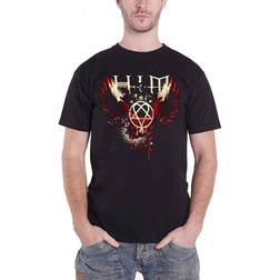 HIM Men's Wings Splatter Short Sleeve T-Shirt, Black