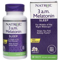 Natrol 3 a.m. Melatonin Lavender Vanilla 3 mg. 60 Tablets