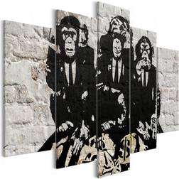 Artgeist Rich Monkeys 5 Parts Wide 100x50 sp. z o. o Tavla 100x50cm