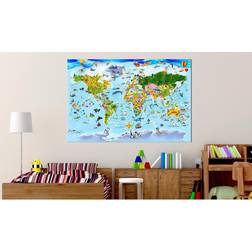 Arkiio Children's Map Colourful Travels 120x80 Tavla