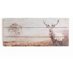 Art for the Home Stag Print Framed Art 70x30cm