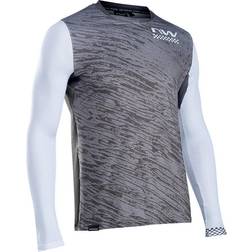 Northwave Bomb Long Sleeve Jersey - Green Fore/Grey