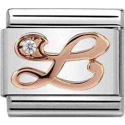 Nomination Composable Classic Link Letter L - Silver/Rose Gold/Transparent