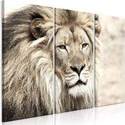 Arkiio The King of Beasts (3 Parts) Beige 90x60 Tavla