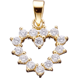 Scrouples Heart Pendant - Gold/Transparent