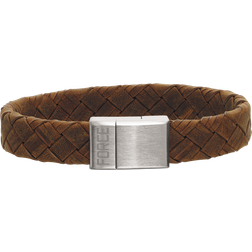 Scrouples Læder Armbånd med Stållås 02741,21