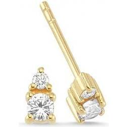 Nuran Petit Stud Earrings - Gold/Transparent