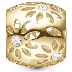 Christina Design Christina Charms Sparkling Flowers Charm - Gold/Transparent