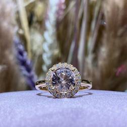 Henrik Ørsnes Design Karat Ring med Morganit og Diamanter 0,27 Carat W/SI