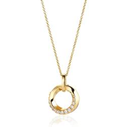 Sif Jakobs Ferrara Pendant Necklace - Gold/Transparent