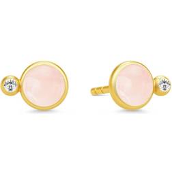 Julie Sandlau Prime Ear Studs - Gold/Pink/Transparent